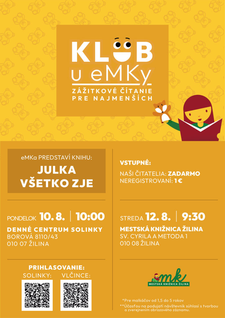 20260812_Klub_u_eMKy_Julka_vestko_zje_plagat"